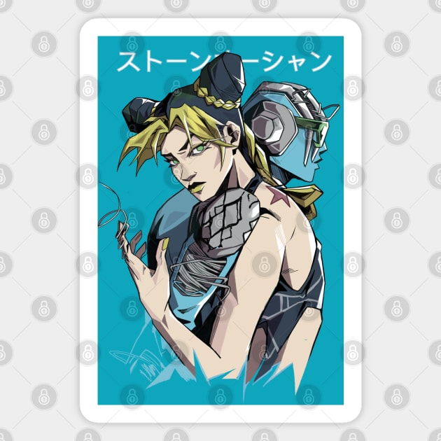 Jolyne & Stone Free Magnet by darwh